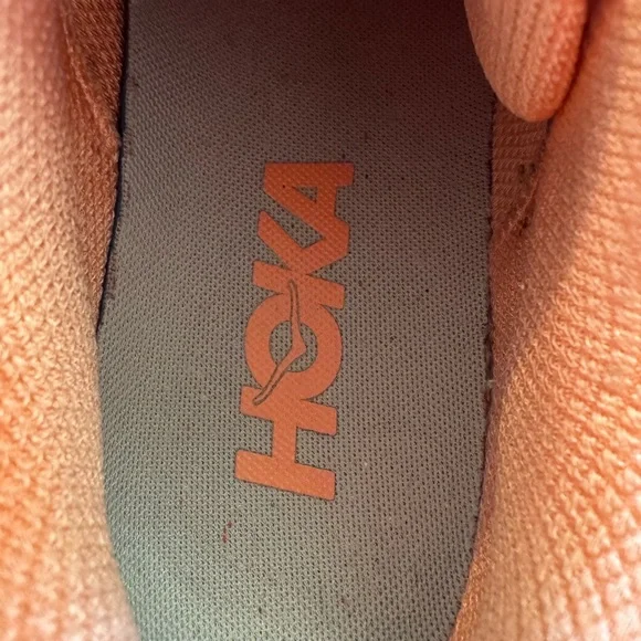 Hoka One Clifton L Orange Coral Athletic Shoes Size 10 - Picture 10 of 13